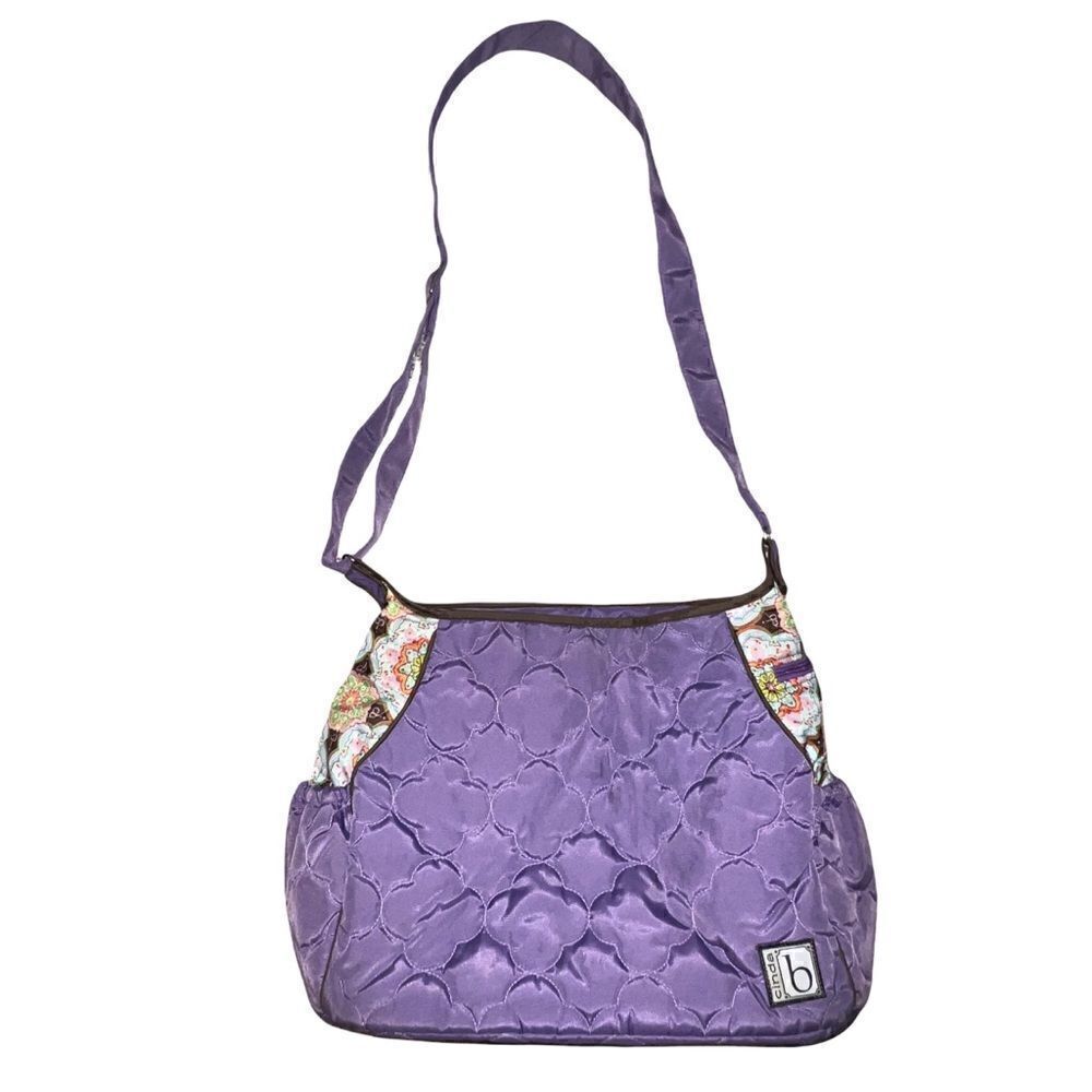 Cinda B Casablanca Purple Baby Diaper Bag EUC